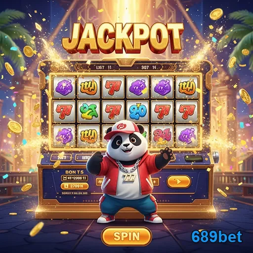 Imagem do jogo Jackpot Panda Slot no 689bet, com panda e símbolos de jackpot em destaque.