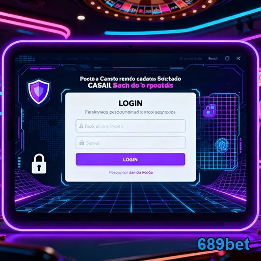 Tela de login do aplicativo 689bet, mostrando campos para usuário e senha.