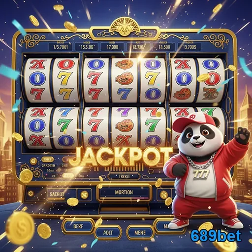 Imagem de uma máquina caça-níqueis com jackpot no site 689bet.